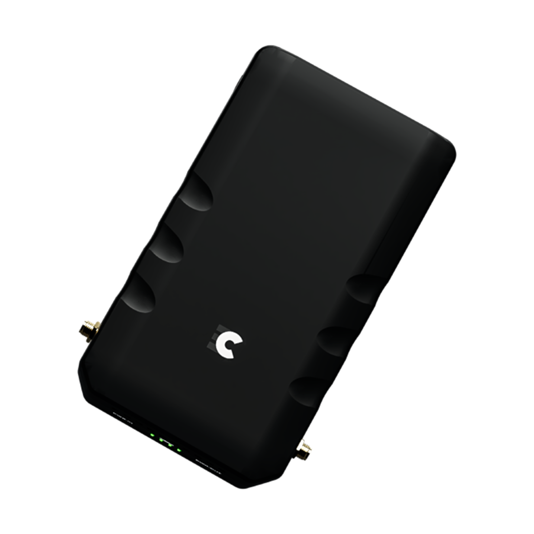 Compact black Celerway GO router designed for mobile, in-vehicle, and high-speed connectivity